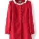 Vintage Attractive White Long Sleeves Red Coat - Lafannie Fashion Shop