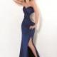 Classical Handmade Satin A-line Strapless Empire 2013 Royal Blue Evening/celebrity/formal Dress Jovani 6436 New Arrival - Bonny Evening Dresses Online 