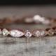 Art Deco Full Eternity Pave Diamonds Ring Vintage Wedding Band Milgrain Bezel Ring Stackable Match Ring 14K Rose Gold Ring Bridal Ring