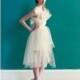 Carol Hannah - Spring 2013 - Bellevue Short Satin A-Line Wedding Dress with Tulle Overlay - Stunning Cheap Wedding Dresses