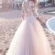 Tulle Scoop Neckline A-line Wedding Dress With Lace Appliques WD188