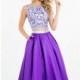 Lilac/Purple Two-Piece Mikado Gown by Rachel Allan - Color Your Classy Wardrobe