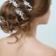 KALYPSO Flower Bridal Hair Pins With Crystals Rhinestone Wedding Headpiece