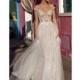 Gali Karten 2018 Embroidery Sweet Lace Illusion Aline Cap Sleeves Sweep Train Ivory Bridal Gown - Elegant Wedding Dresses