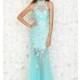 Long High Neck Embroidered Dress by Madison James - Brand Prom Dresses