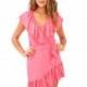 Luli Fama - Cosita Buena Cover Ups Unwrap Me Mini Dress In Hot Mess (L177984) - Designer Party Dress & Formal Gown