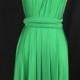 Green dress，Bridesmaid Dress , Infinity Dress,Knee Length Wrap Convertible Dress.Party dress-A31#