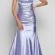 Mermaid / Trumpet Straps Sweep / Brush Train Stretch Satin Formal Evening Military Ball Dress With Sash / Ribbon Ruching By TS Couture®