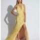 Classical Cheap New Style Jovani Prom Dresses  90561 Yellow Lace New Arrival - Bonny Evening Dresses Online 