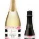 "Jenn" Black Stripe Bridesmaid Proposal Champagne Labels