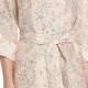 Papinelle Cherry Blossom Cotton & Silk Short Robe 