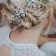 Wedding Hair Accessories, Bridal Hair Pin, Bridal Hair Accessories, Bridal Headpiece ~ "Carmen" Wedding Hair Pin in Silver or Gold