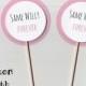 Hen Party/Engagement Party Cupcake Toppers/Picks/Humour/Banter/Fun - Great Table/Food Decorations - Same Willy Forever (PINK)