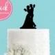 Couple Reading Literary Wedding Bride and Groom Wedding Acrylic Wedding Cake Topper