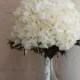 Large PRESERVED Real Hydrangea, Rose, White BRIDAL BOUQUET, Wedding Bouquet, Wedding Supplies