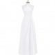 White Azazie Heather - Illusion Halter Floor Length Chiffon Dress - Charming Bridesmaids Store