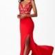 Jovani Sleeveless Fitted Red Gown JVN22426 -  Designer Wedding Dresses