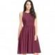 Mulberry Azazie Mckinley - Knee Length Scoop Chiffon Illusion Dress - Charming Bridesmaids Store