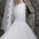 Magnificent Lace And Tulle Mermaid Dress With Wedding Veil
