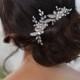 KYRILLOS Crystal White Flower Bridal Hairpin Ivory Wedding Hair Pins