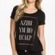 New style men's fashion spring/summer 2017 gilt letters printed t-shirt woman short sleeves - Bonny YZOZO Boutique Store
