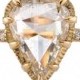Yellow Gold Rose Cut Diamond Engagement Ring