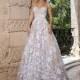 Ashley & Justin Spring/Summer 2018 10548 Nude Sequins Tulle Sweet Chapel Train Sweetheart Aline Sleeveless Bridal Gown - Brand Prom Dresses