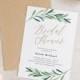 Bridal Shower Invitation, Printable Bridal Shower Template, Greenery Bridal Shower 