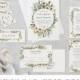 Wedding Invitation Template, Printable Wedding Set, Instant Download Editable Invites, DIY Digital Suite, Rustic Wildflower, Avery Templett