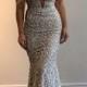 Gorgeous Deep V-Neck Spaghetti Straps Sleeveless Mermaid Long Prom Dresses Uk PM768