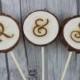 Personalized Wooden Wedding Cake Topper,Rustic Wood Initial Wedding Cake Topper,Customized Monogrammed Letter Wedding Cake Topper