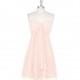 Pearl_pink Azazie Jessica - Chiffon Sweetheart Back Zip Mini Dress - Charming Bridesmaids Store
