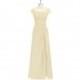 Champagne Azazie Libby MBD - Illusion Chiffon, Tulle And Lace Illusion Floor Length Dress - Charming Bridesmaids Store