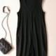 Slimming V-neck Black Sleeveless Top Dress - Lafannie Fashion Shop