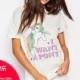Must-have Oversized Vogue Sweet Printed Scoop Neck Cartoon Alphabet Short Sleeves T-shirt Top - Bonny YZOZO Boutique Store