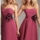 Short Strapless Chiffon Dress by Allure Bridesmaids 1225 - Bonny Evening Dresses Online 