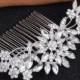 Vintage Silver Crystal Bridal Hair Comb for Bride - "Christine"
