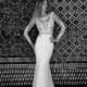 Alon Livne 2017 Blair Elegant Chapel Train Ivory Bateau Long Sleeves Fit & Flare Open Back Charmeuse Appliques Bridal Gown - Charming Wedding Party Dresses