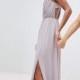 TFNC Pleated Maxi Bridesmaid Dress With Back Detail
