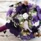 Felt flower button brooch bouquet, Alternative bouquet, woodland wedding, bouquet, wiccan handfasting pagan wedding, bouquet, floral flower