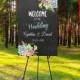 Wedding signs - Chalkboard Wedding signs - Welcome sign - Wedding Welcome sign - Desert Wedding sign with easel - Large sign, Bridal Shower - $33.99 USD