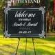 Wedding signs - Custom Wedding signs - Welcome sign - Wedding Welcome sign - Wedding sign with easel - Wedding sign w/ stand - Bridal shower - $33.99 USD