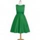 Emerald Azazie Merida JBD - Organza And Satin Boatneck Bow/Tie Back Tea Length Dress - Simple Bridesmaid Dresses & Easy Wedding Dresses