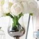 VANRINA Silk Peony Bouquet Quality Wedding Flowers 5 Heads Artificial Peonies Bouquet For Bridal Bridesmaids DIY Flowers Centerpieces