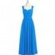 Ocean_blue Azazie Zapheira - Floor Length Back Zip Sweetheart Chiffon Dress - Simple Bridesmaid Dresses & Easy Wedding Dresses