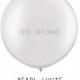 Pearl White 36" Balloon, White Round Balloon, White Wedding Balloons, White Jumbo Balloons, Huge White Balloons, Ivory White Balloons