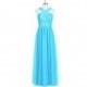 Pool Azazie Mallory - Back Zip Tulle And Lace Floor Length V Neck Dress - Simple Bridesmaid Dresses & Easy Wedding Dresses