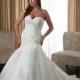 Stunning Tulle & Satin Sweetheart Neckline Natural Waistline Mermaid Plus Size Wedding Dress - overpinks.com