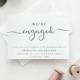 Print At Home Engagement Party Invitation Template, Printable We're Engaged InvitationTemplate, DIY Engagement Party Invite PDF, The One