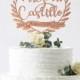 Calligraphy Cake Topper with Name & Wedding Date
